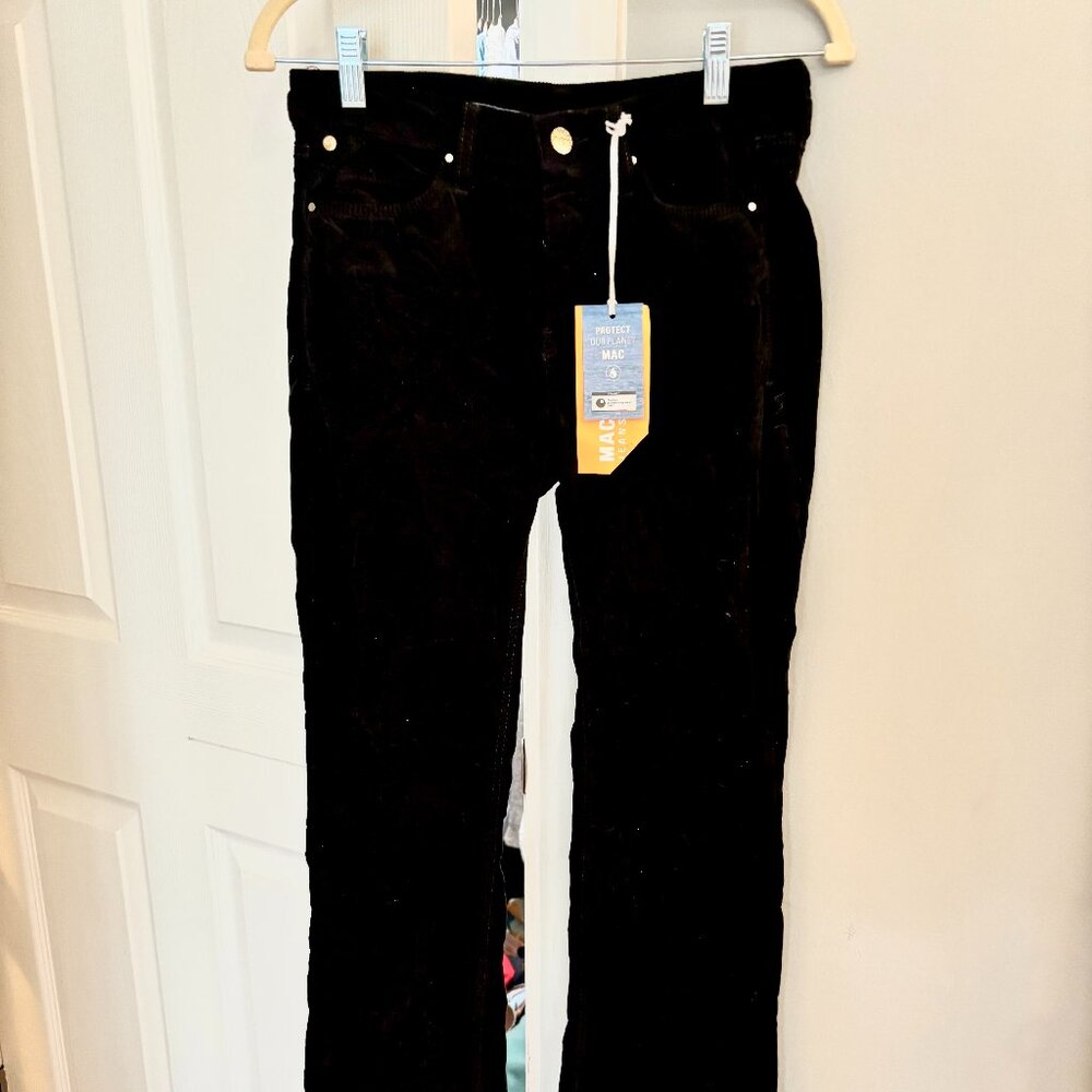 NWT Mac Jeans Bootcut Corduroy Pants Black Size 34/32 US 4